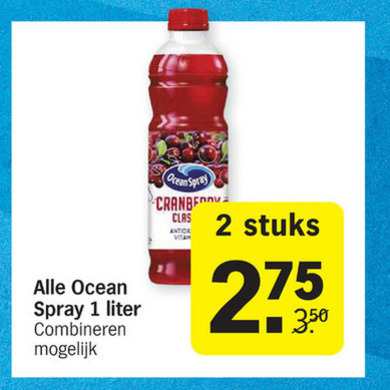 Ocean Spray   fruitdrank folder aanbieding bij  Albert Heijn - details