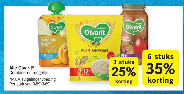 Olvarit   babyvoeding folder aanbieding bij  Albert Heijn - details