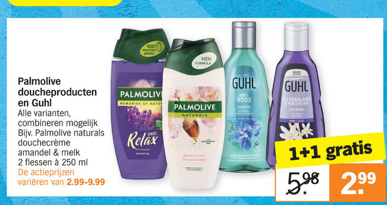 Guhl   shampoo, douchegel folder aanbieding bij  Albert Heijn - details