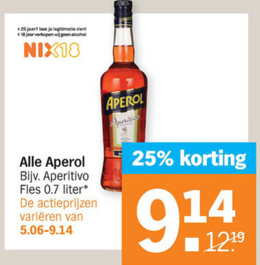 Aperol   aperitief folder aanbieding bij  Albert Heijn - details