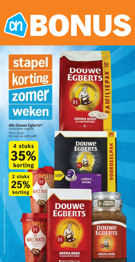 Douwe Egberts   koffie, koffiepad folder aanbieding bij  Albert Heijn - details