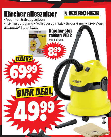 Beïnvloeden muur Relatief Karcher alleszuiger folder aanbieding bij Dirk - details