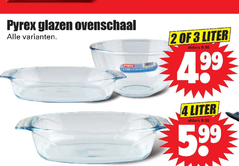 Pyrex   ovenschaal folder aanbieding bij  Dirk - details