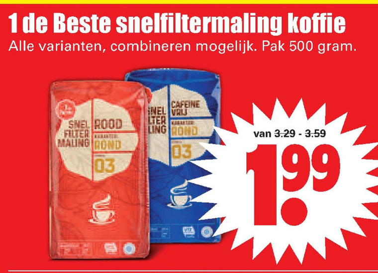 1 De Beste   koffie folder aanbieding bij  Dirk - details