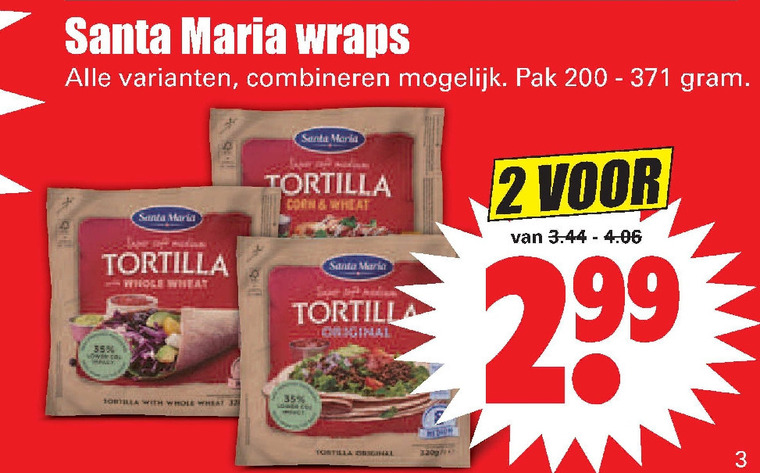 Santa Maria   tortilla folder aanbieding bij  Dirk - details