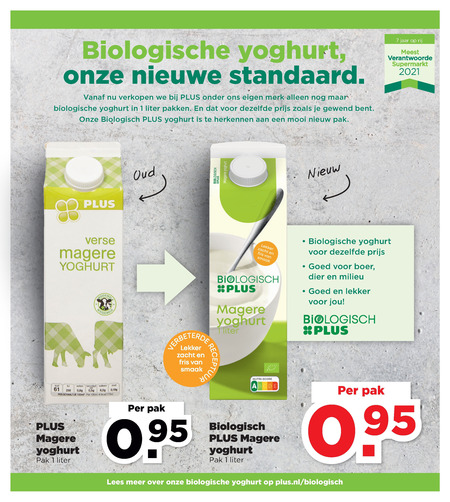 Plus Huismerk   yoghurt folder aanbieding bij  Plus - details