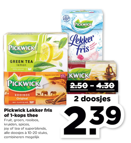 Pickwick   thee folder aanbieding bij  Plus - details