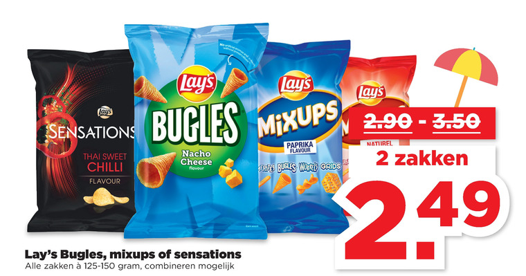 Lays   zoutje, chips folder aanbieding bij  Plus - details