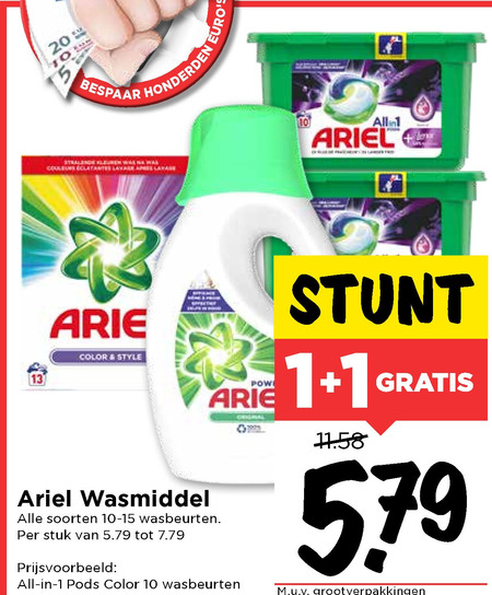 Ariel   wasmiddel folder aanbieding bij  Vomar - details