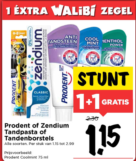 Prodent   tandenborstel, tandpasta folder aanbieding bij  Vomar - details