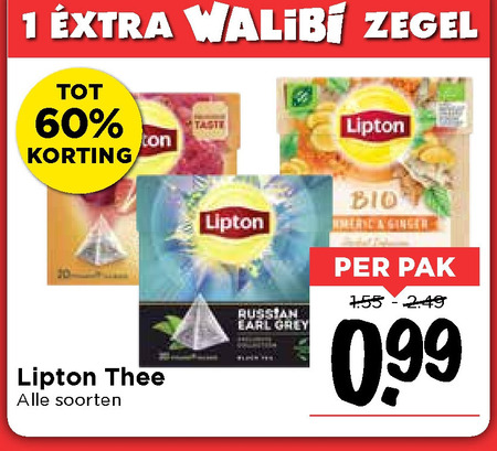 Lipton   thee folder aanbieding bij  Vomar - details