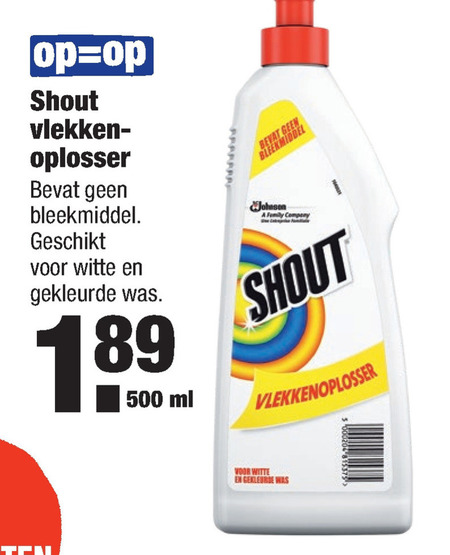 Shout   vlekkenverwijderaar folder aanbieding bij  Aldi - details