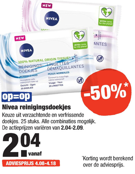 Nivea   reinigingsdoekje folder aanbieding bij  Aldi - details