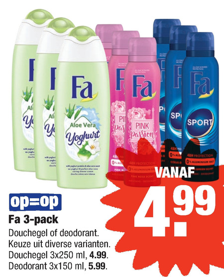 Fa   douchegel, deodorant folder aanbieding bij  Aldi - details