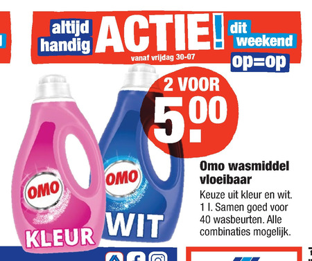 Omo   wasmiddel folder aanbieding bij  Aldi - details