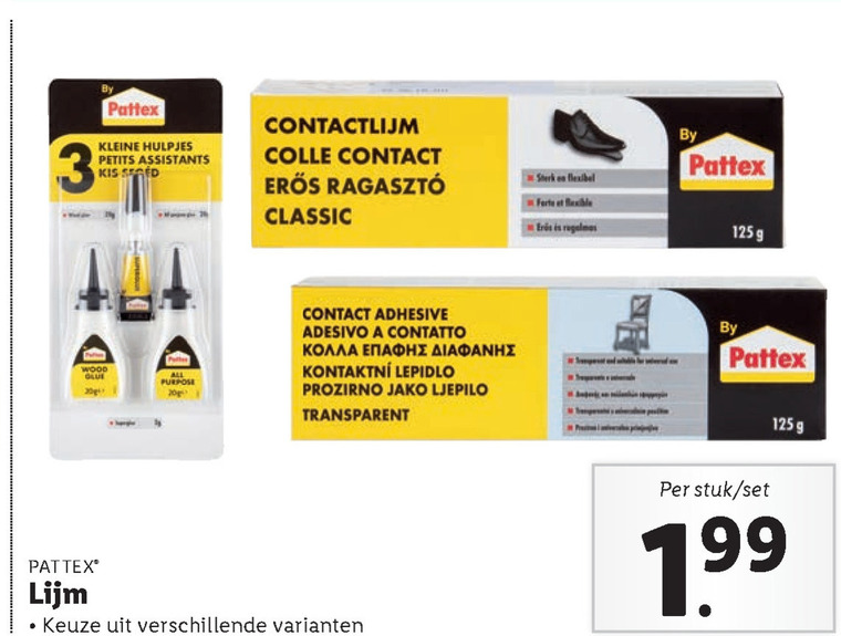 Pattex   lijm folder aanbieding bij  Lidl - details