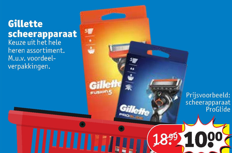 Gillette   heren handscheerapparaat folder aanbieding bij  Kruidvat - details