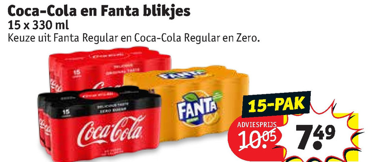 Fanta   frisdrank, cola folder aanbieding bij  Kruidvat - details