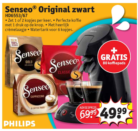 Philips   koffiepadmachine folder aanbieding bij  Kruidvat - details