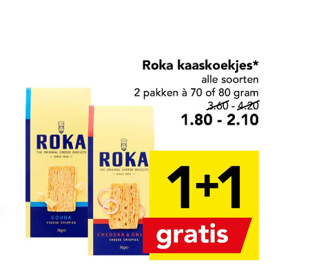 Roka   kaaszoutjes folder aanbieding bij  Deen - details