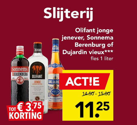 Sonnema   vieux, jenever folder aanbieding bij  Deen - details