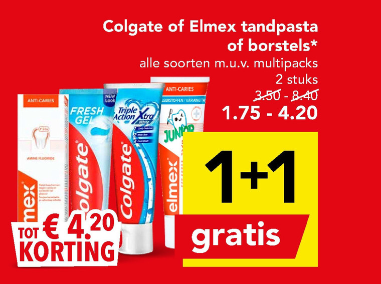 Colgate   tandpasta, tandenborstel folder aanbieding bij  Deen - details