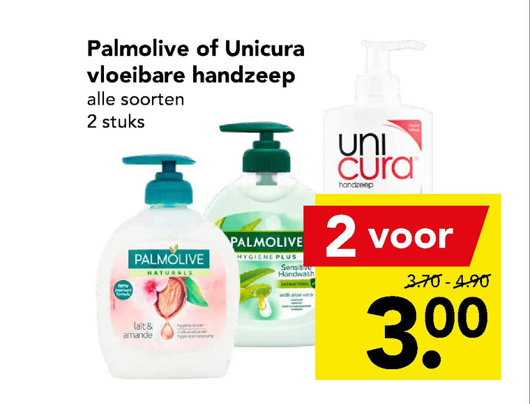 Palmolive   handzeep folder aanbieding bij  Deen - details