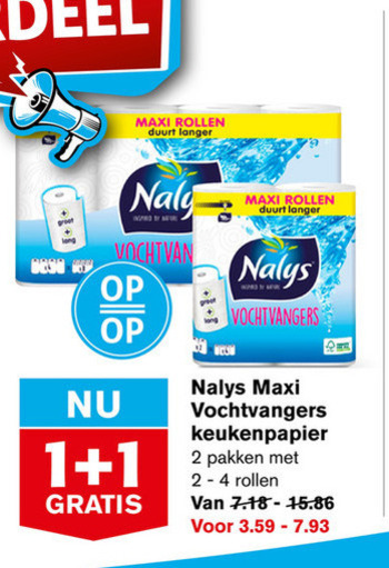 Nalys   keukenpapier folder aanbieding bij  Hoogvliet - details