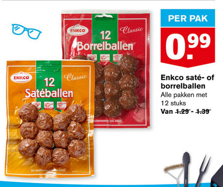 Enkco   gehaktballetjes folder aanbieding bij  Hoogvliet - details