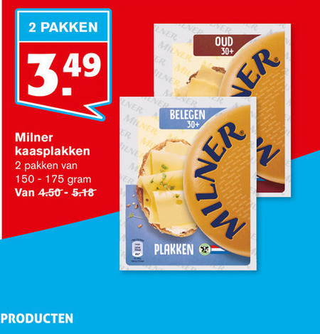 Milner   kaasplakken folder aanbieding bij  Hoogvliet - details