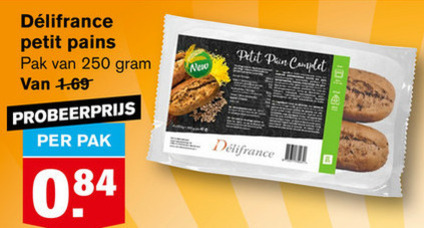 Delifrance   petit pain folder aanbieding bij  Hoogvliet - details