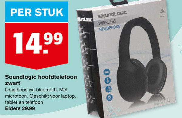 Soundlogic   koptelefoon folder aanbieding bij  Hoogvliet - details