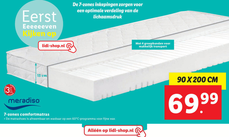 Meradiso   matras folder aanbieding bij  Lidl - details