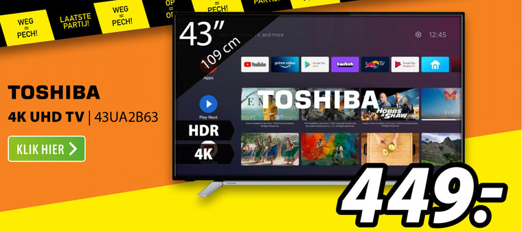 Toshiba   4k ultrahd televisies folder aanbieding bij  Expert - details