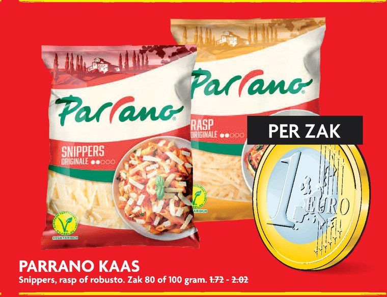 Parrano   geraspte kaas folder aanbieding bij  Dekamarkt - details