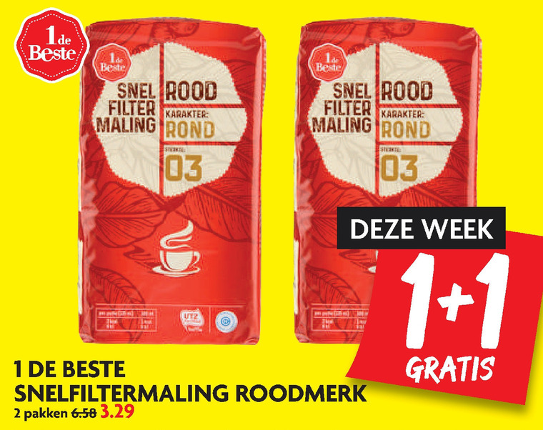 1 De Beste   koffie folder aanbieding bij  Dekamarkt - details