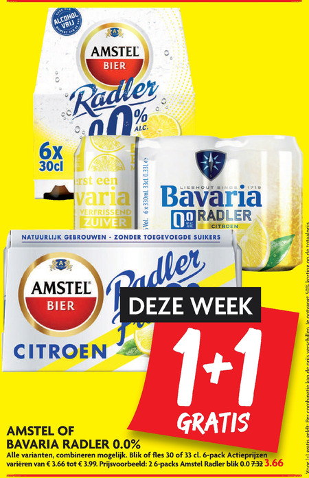 Bavaria   radler bier folder aanbieding bij  Dekamarkt - details