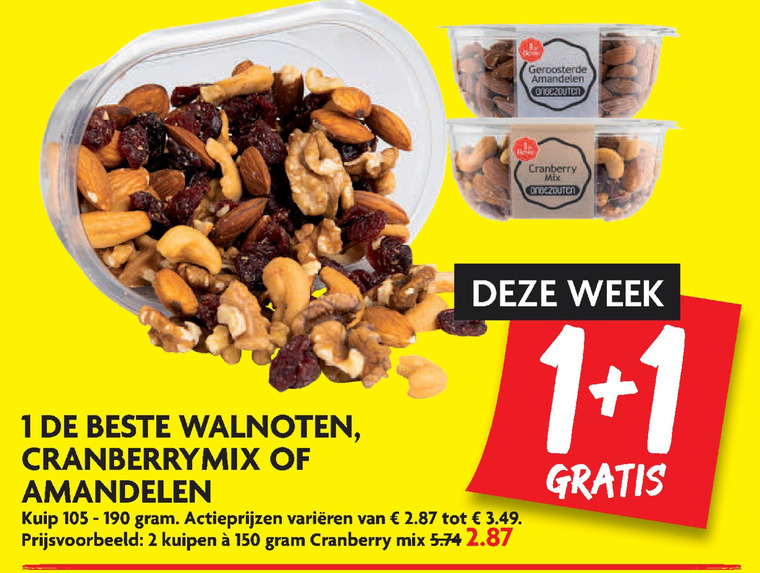 1 De Beste   amandelen, walnoten folder aanbieding bij  Dekamarkt - details