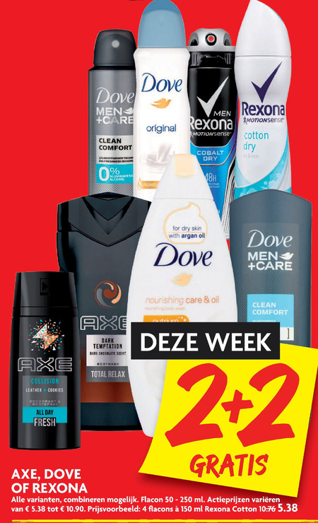 Rexona   deodorant, douchegel folder aanbieding bij  Dekamarkt - details