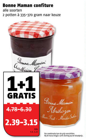 Bonne Maman   jam folder aanbieding bij  Poiesz - details