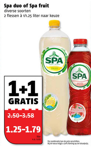 Spa en Fruit   fruitdrank folder aanbieding bij  Poiesz - details