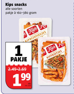 Kips   snack folder aanbieding bij  Poiesz - details