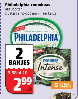 Philadelphia   roomkaas folder aanbieding bij  Poiesz - details