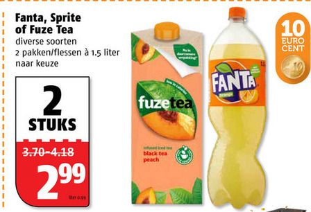 Fuze Tea   ice tea, frisdrank folder aanbieding bij  Poiesz - details