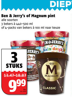 Magnum   ijsspecialiteit folder aanbieding bij  Poiesz - details