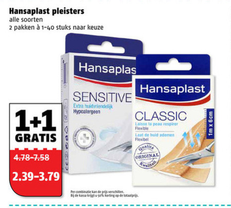 Hansaplast   pleister folder aanbieding bij  Poiesz - details