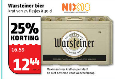 Warsteiner   krat bier folder aanbieding bij  Poiesz - details