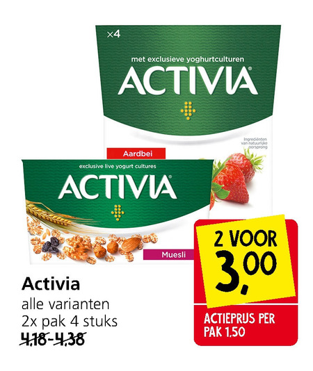 Danone Activia   vruchtenyoghurt folder aanbieding bij  Jan Linders - details