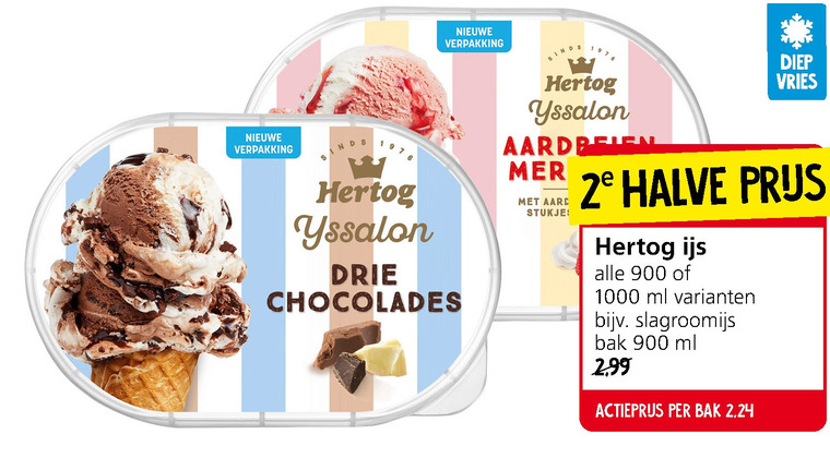 Hertog   ijsspecialiteit folder aanbieding bij  Jan Linders - details