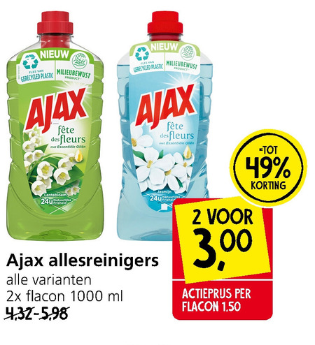 Ajax   allesreiniger folder aanbieding bij  Jan Linders - details